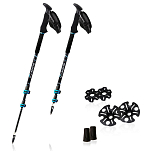 Guidetti R10771-Unica B Light V2 Carbon/Aluminium PAM Поляки Черный Black / Blue 63-135 cm