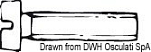 Винт полнорезьбовой с цилиндрической головкой и прямым шлицом UNI 6107 DIN 84 6 x 60 мм, Osculati A2-84-06X060