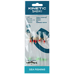 Kinetic F109-240-007 Anzuelo Triple Sabiki Рыболовное Перо Бесцветный White Flash