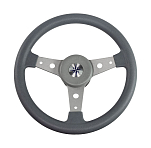 Рулевое колесо DELFINO обод серый,спицы серебряные д. 340 мм Volanti Luisi VN70401-03