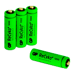 Gp batteries 120130AAHCE-C4 ReCyko NiMH AA 1300mAh Аккумуляторы Зеленый Green