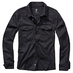 Brandit 4030-2-S Рубашка с длинным рукавом Flannel Черный Black S