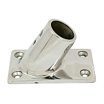 Forniture nautiche italiane 2928125 60° Прямоугольная опора из нержавеющей стали Серебристый Silver 25 mm 