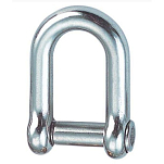Euromarine MDVA124 Hexagonal Прямая скоба с головкой Серебристый Grey 12 mm