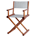 Складной стул Marine Business 63011GR 520x480x900мм из тика и серой олефиновой ткани