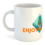 Kruskis 42611C190 Enjoy Hiking Кружка 325ml Бесцветный White