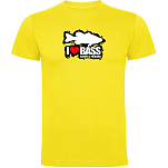 Kruskis CA65500403K037 Футболка с коротким рукавом I Love Bass Желтый Yellow XL