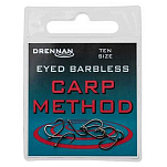 Drennan HEBMT016 Eyed Carp Method Одноглазый Крючок Без Бородки Серебристый 16 
