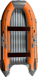 Надувная лодка ПВХ, RiverBoats RB 410 НДНД, серо-оранжевый RB410NDGO