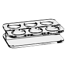 Купить Marine business 16410 поднос с рюмками Waves Clear 20x15x5 12 x 18 x 4.1 cm 7ft.ru в интернет магазине Семь Футов