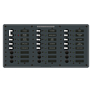 Купить Панель выключателей 22 позиционная Blue Sea Traditional Metal 8565 230В 100А 1 основной + 13 дополнительных автоматов 375x190,5мм 7ft.ru в интернет магазине Семь Футов