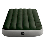 Intex 64761 Downy Fiber-Tech Односпальный матрас с ножным насосом Коричневый Green / Grey 99 x 191 x 25 cm