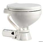 Электрический туалет 24В 345x420x370мм c компактной чашей из белого фарфора и сиденьем из белого пластика, Osculati 50.207.24