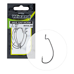 Wizard 46534300 Wide Gap Worm Offset Техасский Крюк Бесцветный Black Nickel 3/0