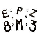 Euromarine 070132 X Пластиковые наклейки с буквами Белая White 70 mm