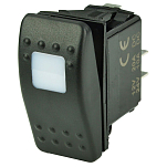 Bep marine 1001801 SPST Contura 20A 12V 15A 24V 1/4´´ Выкл.-вкл. однополюсный светодиодный переключатель Серебристый Black