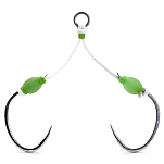 Mustad 530979-UNIT 10816NP Slow Pitch Double Jigging Assist Rig Крюк Серебристый Black Nickel 2/0