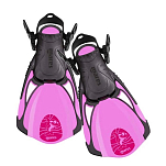 Ласты для детей регулируемые короткие Mares Piper 410314 размер 27-31 розовый