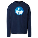 North sails 692850-0802-L Футболка с длинным рукавом Graphic Голубой Navy Blue L