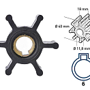 Рабочее колесо / неопрен / 6 лопастей / тип 6 / внутренний Ø: 11,8 мм