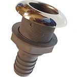 Goldenship GS30331 GS30331 Сквозь корпус шпигата Серебристый Grey 1 1/2´´ 
