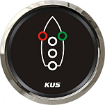 Индикатор включения ходовых огней KUS BS KY99304 Ø52мм 12/24В IP67 чёрный/нержавейка