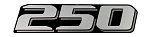 Наклейка капота Suzuki DF250 (250), задняя 6143593JP0000
