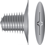 Seachoice 50-59957 Phillips Винт с плоской головкой T/S 100 Единицы Серебристый Silver 8 x 11/4´´ 