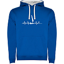 Купить Kruskis SU1067010501S176 Толстовка с капюшоном Sailing Heartbeat Two-Colour Голубой Royal Blue / White S 7ft.ru в интернет магазине Семь Футов