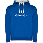 Kruskis SU1067010501S176 Толстовка с капюшоном Sailing Heartbeat Two-Colour Голубой Royal Blue / White S
