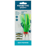 Kinetic F121-162-050 Sabiki Flasher UV Рыболовное Перо Бесцветный Green / Yellow / Blue