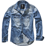 Brandit 4020-62-4XL Рубашка с длинным рукавом Riley Denim Голубой Denim Blue 4XL