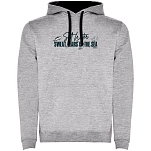 Kruskis SU1067055802C078 Толстовка с капюшоном Sweat Tears Two-Colour Серый Heather Grey / Black 2XL
