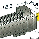 Watertight connector 2 male terminals, 14.230.20