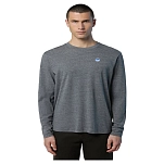 North sails 692971-0928-XXL Футболка с длинным рукавом Basic Bollo Серый Medium Grey Melange 2XL