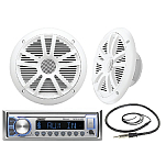 Seachoice 50-72101 Морская стереосистема Bluetooth/MP3/AM/FM с динамиками  White