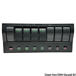 PCP Compact electric panel w/8 switches, 14.860.08