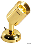 Articulated spotlight polished brass 1 x 1 W HD, 13.900.02