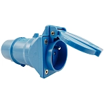 Euromarine 1474 Mini Plex IEC&USE IP44 Штекер-адаптер 230V Light Blue 12x20x8 16A