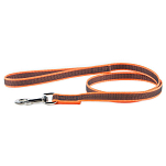 Julius k-9 216GM-OR-DP Прорезиненный тренировочный поводок 20 mm Оранжевый Orange 15 m