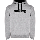 Купить Kruskis SU1067045802S285 Толстовка с капюшоном Word Sailing Two-Colour Серый Heather Grey / Black XL 7ft.ru в интернет магазине Семь Футов