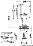 Faro comado interno led 12/24V 24W, 13.242.13