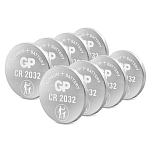 Gp batteries 0602032C8 CR 2032 Литиевая батарейка 8 единицы измерения Серебристый Silver
