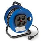 Famatel 30009 2P+TTL Выключатель Кабельная Катушка 4 Розетки 25 m 16A 250V Голубой Blue  Techinn