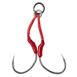 Savage gear SVS78147 Bloody Double Вспомогательный крючок Серебристый Red 2/0
