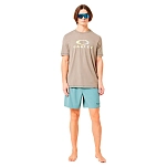 Oakley FOA407158-7C9-S Футболка с коротким рукавом для защиты от солнца Bark sun Бежевый Boulder Green S
