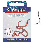 Gamakatsu 140141-00600-00025-00 Booklet Worm 3120R Палатка Крюк 0.250 мм Красный Red 6 