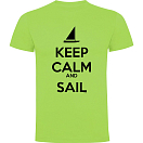 Купить Kruskis CA65500128S090 Футболка с коротким рукавом Keep Calm And Sail Зеленый Light Green S 7ft.ru в интернет магазине Семь Футов