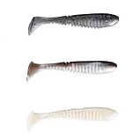 Berkley 1286159 Flex Rib Shad 100 mm 50 pcs Многоцветный Clear Gold