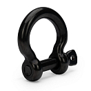 Круглая скоба / изогнутая / из нержавеющей стали / матовая черная / Длина: 27,5 мм